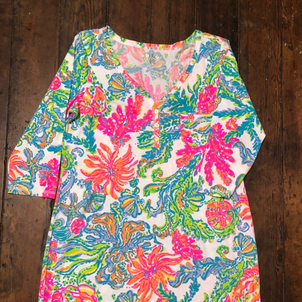 Lily Pulitzer palmetto vneck T-shirt dress